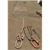 Image 1 : Multiple Wire Rope Equipment Hooks w/ Shackles Misc Lengths