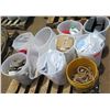 Image 1 : Multiple Buckets Preformed Line Products, Silicone Lubricant, Hardware, etc