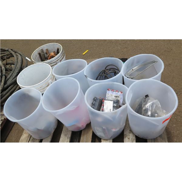 Multiple Buckets Raychem WCSM 24/6 Shrink Tubing, Connectors, Tapcons, Hardware, etc