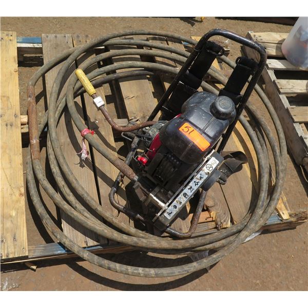 OZTEC BP-50A Backpack Concrete Vibrator Unit w/ Honda GXH50 Engine & Hose