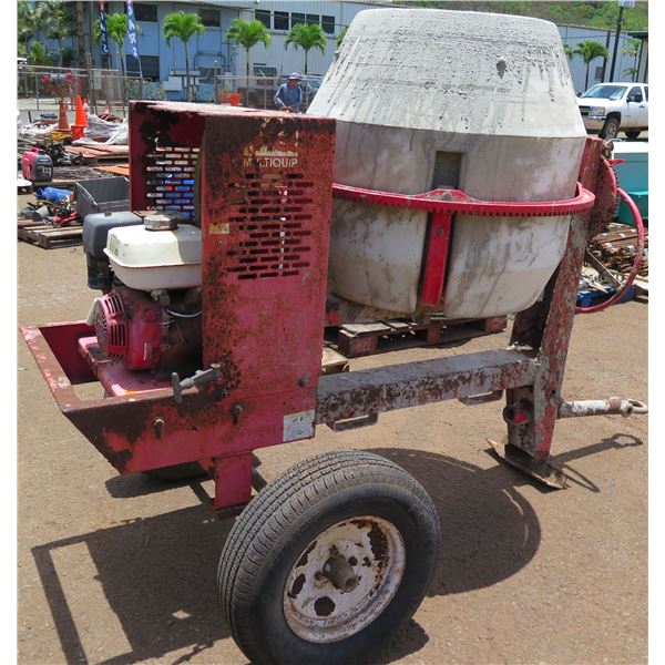 MultiQuip Portable Cement Mixer on Trailer w/ Honda GX 240 Engine