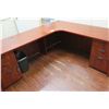 Image 1 : Wooden "L" Shaped Desk w/ 6 Drawers 84"x72" x 28"H