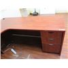Image 2 : Wooden "L" Shaped Desk w/ 3 Drawers & Rolling Chair 84"x72" x 29"H