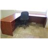 Image 1 : Wooden "L" Shaped Desk w/ 2 Drawers & Rolling Chair 72"x84" x 29"H