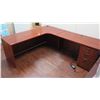Image 1 : Wooden "L" Shaped Desk w/ 3 Drawers 84"x72" x 30"W