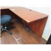 Image 2 : Wooden "L" Shaped Desk w/ Rolling Chair 72"x72" x 24"W