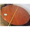 Image 3 : Round Wooden Table 47" Diameter w/ 2 Upholstered Armchairs