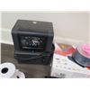 Image 2 : Misc Office Supplies: Time Clock, Calculator w/ Rolls,  Keyboards, CDs, etc