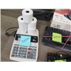 Image 3 : Misc Office Supplies: Time Clock, Calculator w/ Rolls,  Keyboards, CDs, etc