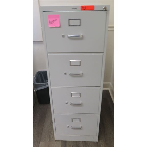 HON Metal 4 Drawer Filing Cabinet w/ Key