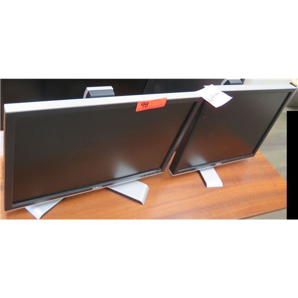 Qty 4 Dell Flat Panel Computer Monitors Rev A01