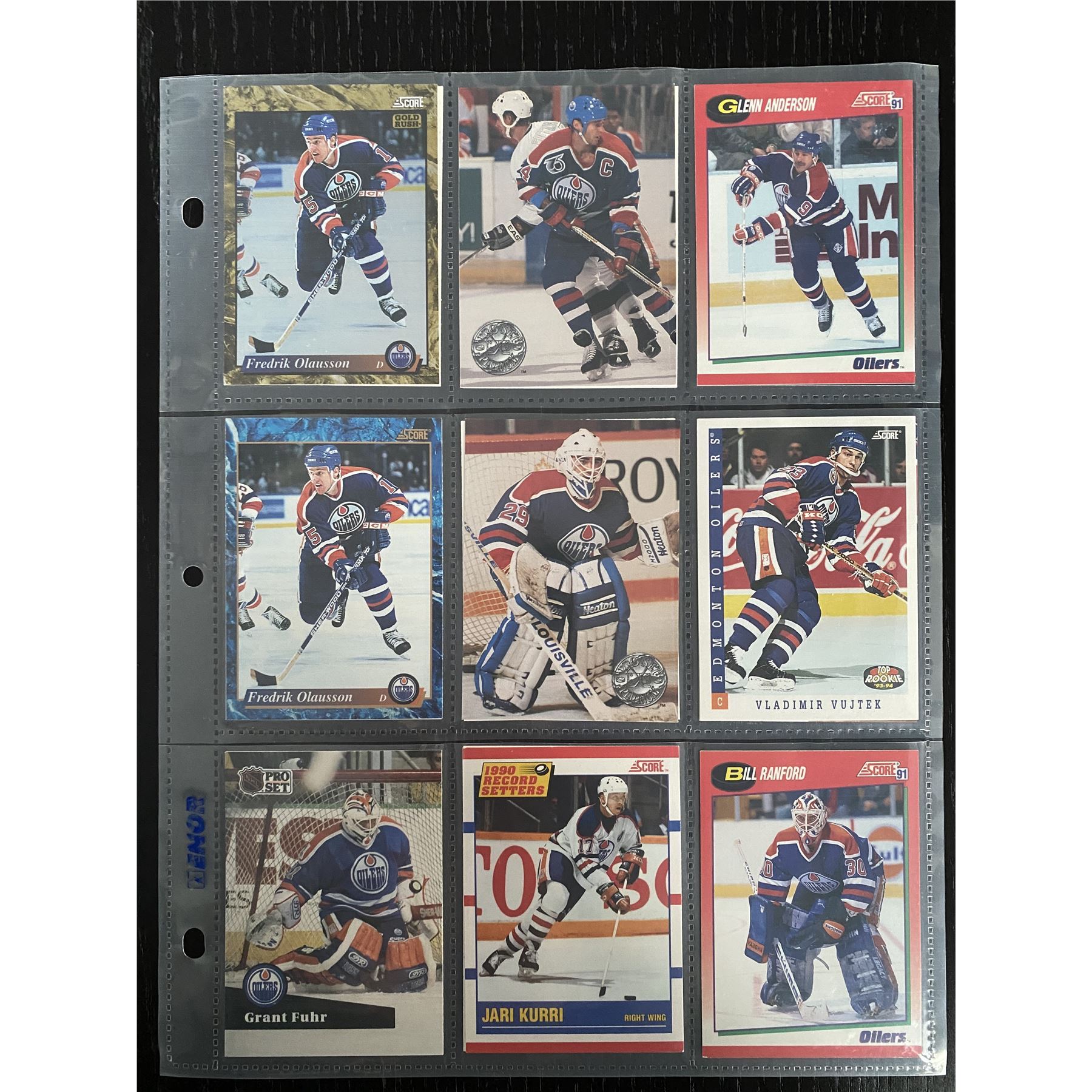 Edmonton Oilers collection, over 100 cards
