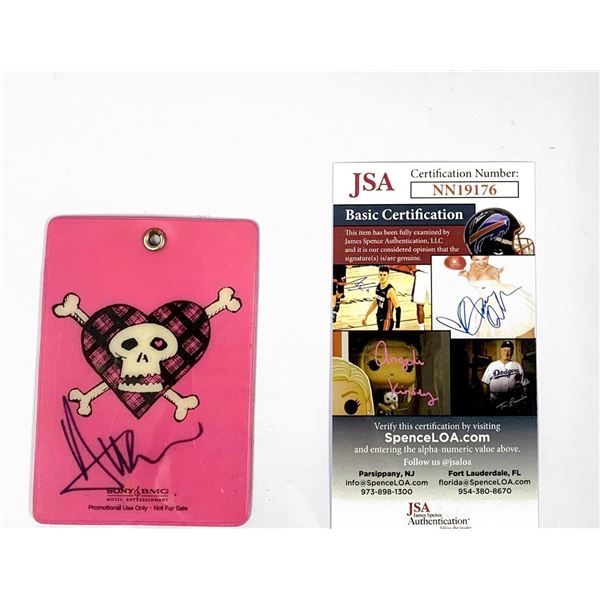 Autographed Avril Lavigne JSA Cardholder