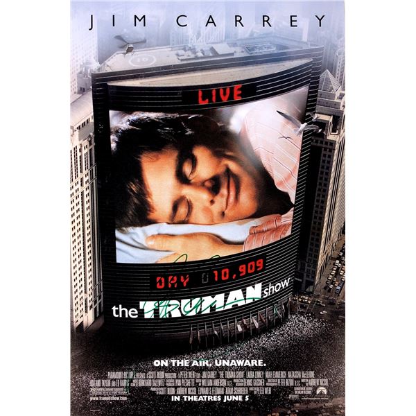 Jim Carrey Autographed Truman Poster