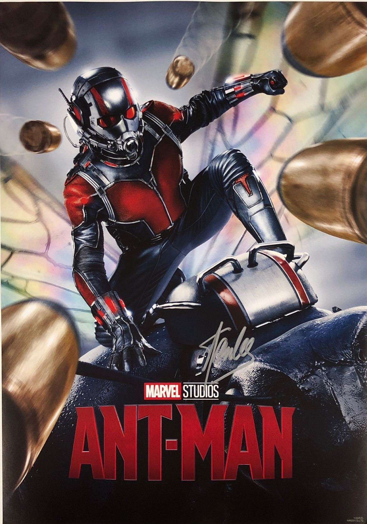Marvel Antman Mini Poster Stan Lee Autographed marvel-antman-mini-poster-stan-lee-autographed