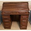 Image 1 : 1800's S STYLE ROLL-TOP DESK W/ PIGEON HOLES & DRAWERS