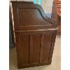 Image 4 : 1800's S STYLE ROLL-TOP DESK W/ PIGEON HOLES & DRAWERS