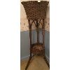 Image 1 : 1920's 2 TIER WICKER PLANT STAND - 14 INCH DIAMETER