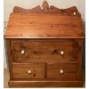 Image 1 : ANTIQUE PINE DROP FRONT CHEST W/ PEG NAIL CONSTRUCTION