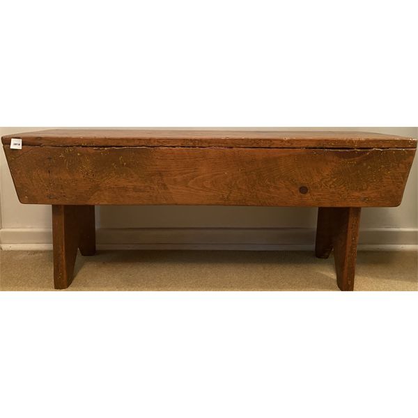 ANTIQUE PINE BENCH - 12 X 41 INCH