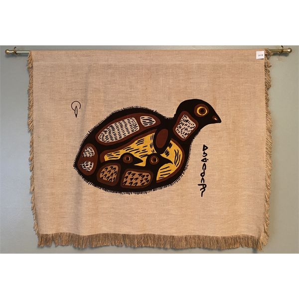 NORWAL MORRISSEAU-PTARMIGAN SILKSCREEN ON CLOTH - CIRCA 1932