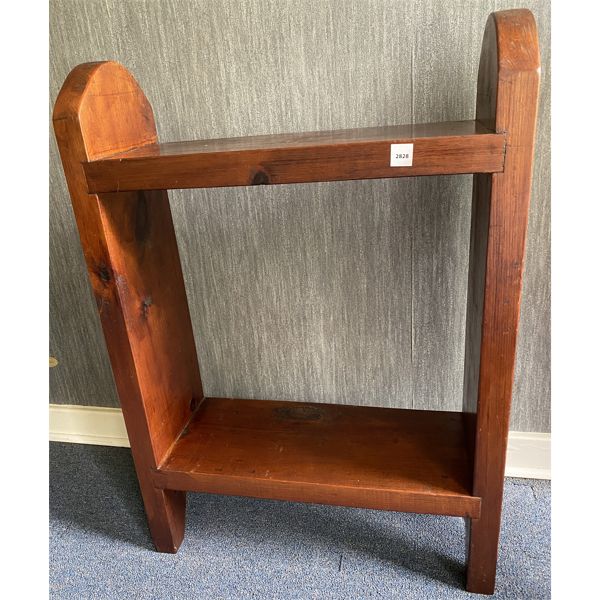 SOLID PINE SHELF W/ DARK STAIN - 9 X 24 X 35 INCHES