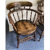 Image 2 : LOT OF 2 - ANTIQUE BARREL CHAIRS - NOT MATCHING