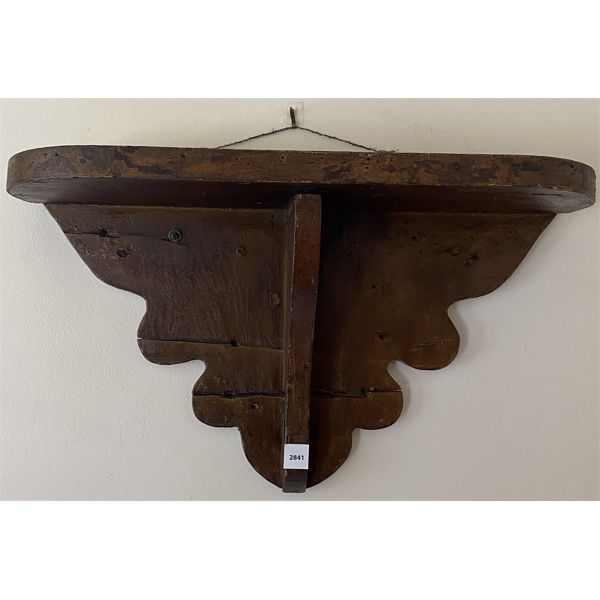 MISSION STYLE CLOCK SHELF - CIRCA 1870 - 13.5 X 23 INCHES