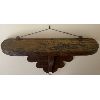 Image 2 : MISSION STYLE CLOCK SHELF - CIRCA 1870 - 13.5 X 23 INCHES