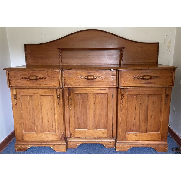 1820's PINE SIDEBOARD - 21 X 62 X 78 INCHES