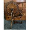 Image 1 : ONTARIO OAK SPINNING WHEEL W/ ORIG DISTAFF - CIRCA 1880's