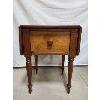 Image 1 : WALNUT DROP LEAF SIDE TABLE - CIRCA 1870