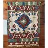 Image 1 : HAND LOOMED TURKISH KILIMS RUG - 4 X 5.5 FEET