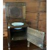 Image 3 : ANTIQUE COMMODE W/ PORCELAIN INSERT - 16 X 17 X 17 INCHES