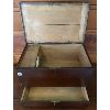 Image 4 : ANTIQUE DOCUMENT BOX W/ SECRET COMPARTMENTS & KEY - ORIGINAL CONDITION 