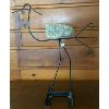 Image 1 : GARDEN ART - 31 INCH CRANE - ROCK & WROUGHT IRON