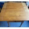 Image 2 : MENNONITE DRAW TABLE W/ BREADBOARD ENDS & PEGGED TURNED LEGS, DRAWER