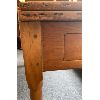 Image 8 : MENNONITE DRAW TABLE W/ BREADBOARD ENDS & PEGGED TURNED LEGS, DRAWER