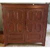 Image 1 : ANTIQUE PINE LINEN CABINET - 20 X 53 X 54 INCHES