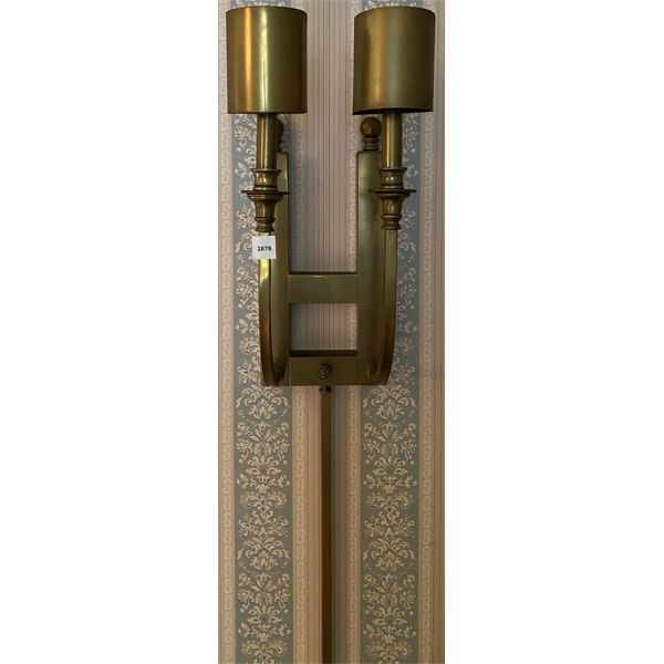 LOT OF 2 - ANTIQUE WALL SCONCES - OLD WORLD BRASS - WORKING 