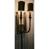 Image 3 : LOT OF 2 - ANTIQUE WALL SCONCES - OLD WORLD BRASS - WORKING 