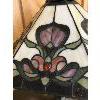 Image 2 : ANTIQUE STAINED GLASS LAMP - 23 INCHES - WORKING