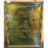 Image 1 : 1970's FRAMED INUIT ARTWORK - 13 x 17in