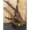 Image 1 : HAND CARVED WOODEN SCULPTURE - 24in TALL