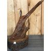 Image 2 : HAND CARVED WOODEN SCULPTURE - 24in TALL