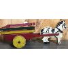 Image 2 : CHILD's WOODEN "HORSE AND WAGON" PULL TOY