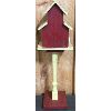 Image 2 : PAINTED PRIMITIVE WOODEN BIRD HOUSE - 21in TALL