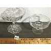 LOT OF 2 - GLASS CANDY DISHES