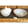 Image 1 : LOT OF 2 - OPAQUE DISHES - INCL LIDDED BOWL