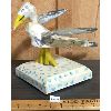 Image 1 : HAND CARVED DRIFTWOOD "BILLY THE SEAGULL" SCULPTURE - 6.5 x 6.5 x 9in